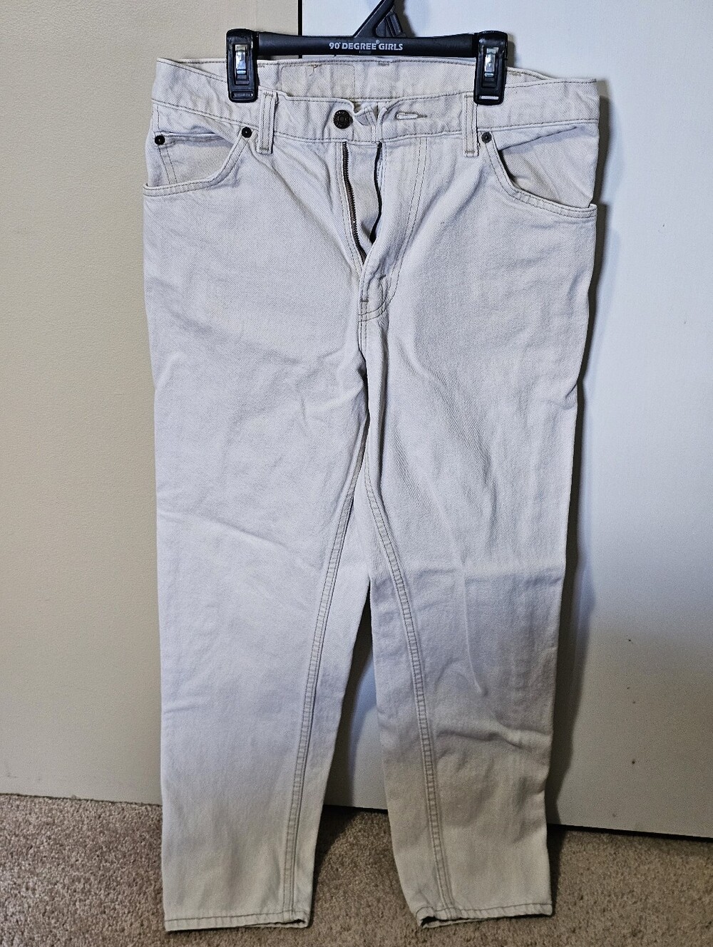 Women's Levi's Jeans Pants - Size W 31 L 30 - White Wash - Cotton - Y2K Chic